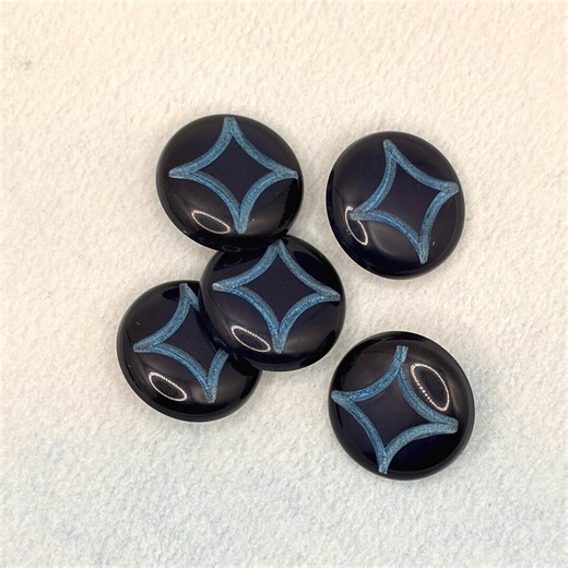 Vintage Blue Plastic Buttons - Etsy