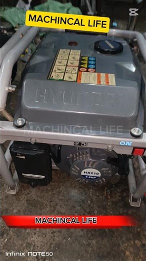 Hyundai generator starting checking model 3500 engine 7.0hp engine Gx210#hyundai#generator #starting