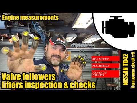 Valve follower or lifter measurements & checks NISSAN TD42 #1198