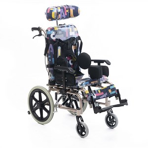 [Hot Item] Powder Coated Tilting Aluminum Cerebral Palsy Wheelchair for Adult and Kid