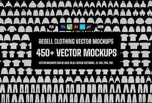 Resell Clothing Vector Mockups for Clothing Brand and Fashion Design (ai, Svg, Png, Pdf) - Etsy