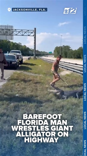 GATOR WRANGLED | Just another normal day in the Sunshine State. Read more: https://bit.ly/3Evuyan | CBS 12 News