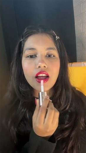 Red shiny lips combo🫦💄#ytshorts #letsgo #lipcombo #liptutorial #lipsticklover #pilgrim #renee