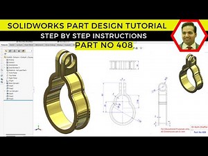 SOLIDWORKS Part Design Tutorial | Step-by-Step Modeling | Part No 408