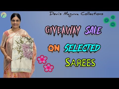 💫 Giveaway sale on selected sarees @Devi's Maguva Collections||7396841375 #saree