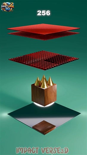 1M Red Cloth x Spike Block Sim | Which Looks Best? #3danimation #satisfying #asmr
