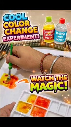 🧪 Magic Color Change Experiment with Baking Soda & Turmeric