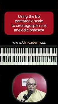 Using the Bb pentatonic scale to create gospel runs aka melodic phrases #shorts