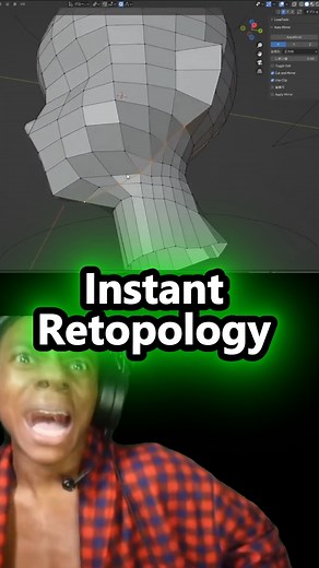 98K views · 1.2K reactions | This looks insane! Instant Retopology in Blender | BlenderHub | Facebook