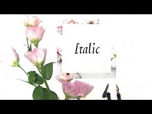 【カリグラフィー紹介】伝統的な書体、イタリック体の動画。カリグラフィーとは美しいアルファベットのこと。本格的な金属ペンで書いています。〈＃041〉