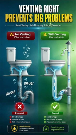 Venting Right Prevents Big Plumbing Problems #Shorts #Plumbing