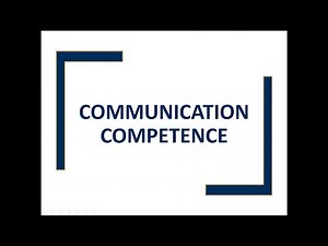 Communication Competence