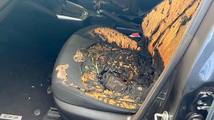 Footage shows horrific aftermath of mobile charger exploding in car