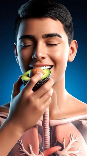 How Avocado Is Digested in the Human Body | Cinematic 3D Medical Visual #avocado #energy