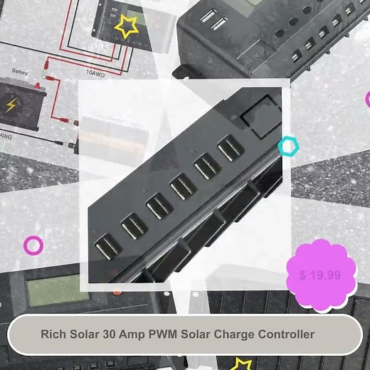 Rich Solar 30 Amp PWM Solar Charge Controller