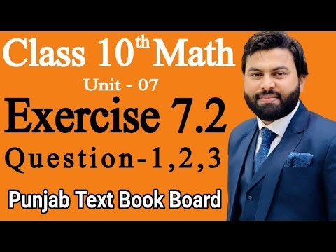 Class 10th Math Ch 7 Exercise 7.2 Question 1,2,3 -Mathematics 10th class - E.X 7.2 Q1,Q2,Q3