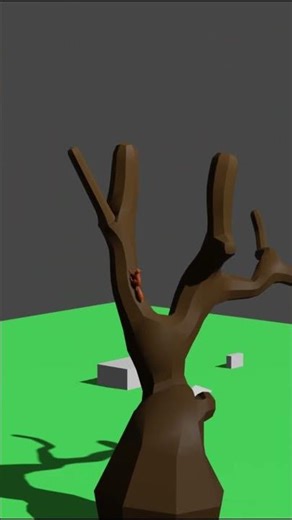 Squirrel climbing the tree