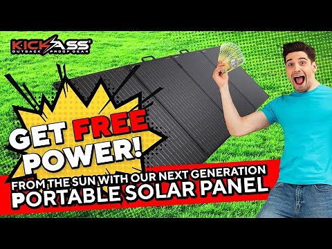 KickAss 12v Super Thin Portable Solar Panel, Aluminium, Weatherproof, Shatterproof inc PWM Regulator
