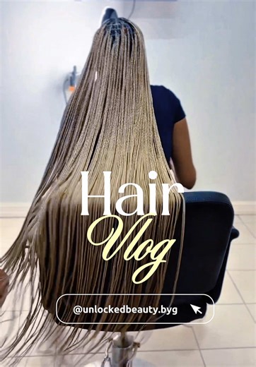 Knee length extra-small knotless blonde braids mini vlog @Unlocked Beauty #creatorsearchinsights #knotlessbraids #blonde #fyp #minivlog