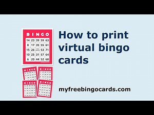 How to print virtual bingo cards