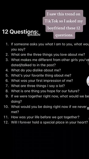 12 Questions to Ask Your Boyfriend