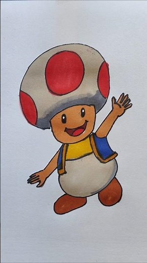 how to Draw super mario toad #drawing #toad #supermario #mushroom #supermariogalaxy #draw
