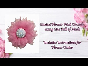 How to Make a One Mesh Flower Wreath with Breeze Mesh |8in Dollar Tree Frame