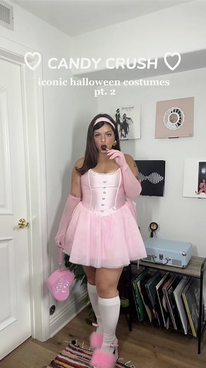jade fiona on Instagram: "iconic halloween costumes pt.2: ♡ CANDY CRUSH ♡ which costume should I do next? whole fit from @dollskill #halloweencostume #halloweencostumes #halloweencostumeideas"