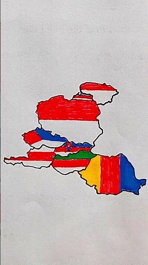Draw Flag Map of Lithuania 🇱🇹 #lithuania