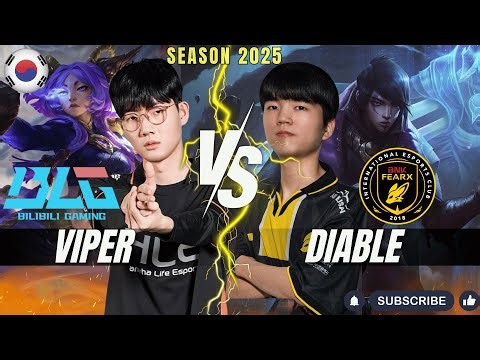 BLG Viper vs BFX Diable - Viper YUNARA vs Diable APHELIOS ADC - Patch 25.24 KR Ranked | lolrec