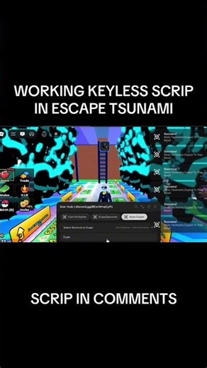 [😱NEW] WORKING ESCAPE TSUNAMI FOR BRAINROT DUPE SCRIPT AND TOKEN GENERATOR🌊 #roblox #robloxshorts