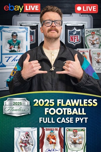 2025 FLAWLESS FOOTBALL CASE BREAK & AUCTIONS! | eBay Live Video