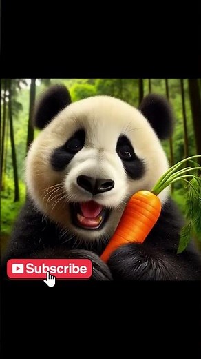 Panda Eating Carrot 🐼🥕 – The Cutest Crunch You’ll Ever Hear!