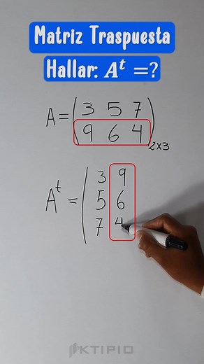Matriz Traspuesta: Tutorial de Álgebra Lineal | Curso Matemática
