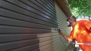 SEE IT FOR YOURSELF! Our high-performance coating for vinyl siding results in a like-new, factory finish that won't peel! | Spray-Net
