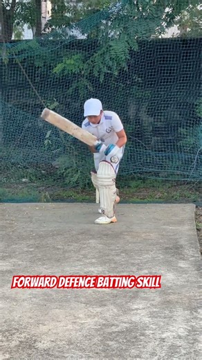 Classic forward defence drill 🏏#cricket #ineeteshcricketer #crickettraining #coach #cricketfans 🏏