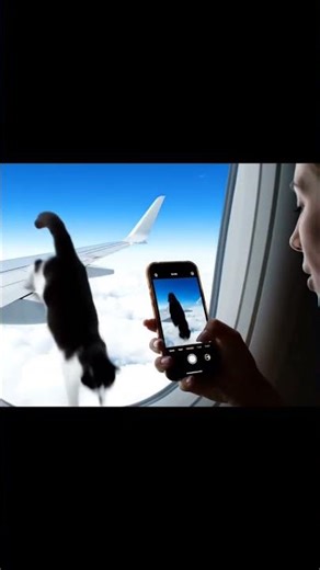 Leaked Footage: Cat on Airplane Wing Goes Wrong 😲