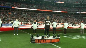 111K views · 4.3K reactions | WATCH: Bowling Green 8th grader Evvie Van Vorhis sings the national anthem before Saturday's Ravens-Browns game at FirstEnergy Stadium >> https://bit.ly/3v2eZOZ | 13abc | Facebook