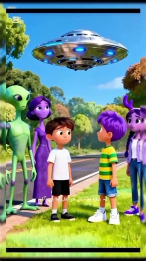 Aliens Landed in UFO 😲 | Funny Cartoon #Shorts