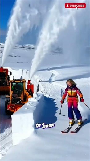 #NORWAY'S SNOW WALLS: #Snowblower vs Mountain-Deep Snow! #shorts