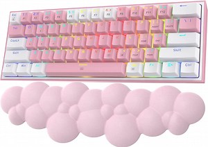 ATTACK SHARK Memory Foam Wrist Rest with, Pink