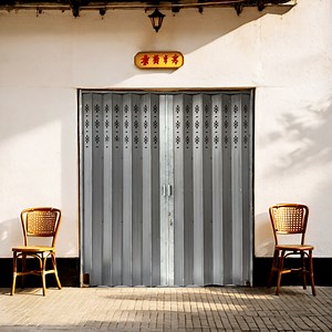 [Hot Item] Customizable Vintage Iron Gate - Elegant Manual Slide Door