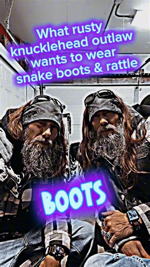 What rusty knucklehead outlaw wants to wear snake boots & rattle #outlaws #Bikers #diamondholders #mc #clublife #biker #twinoutlawbrotherhood #twinoutlaw | Dustin W Brooks