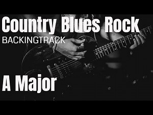 Country Blues Rock Guitar Backing Track A Major