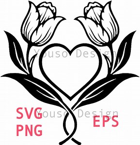 Heart Design With SVG EPS and PNG (digital Download) - Etsy