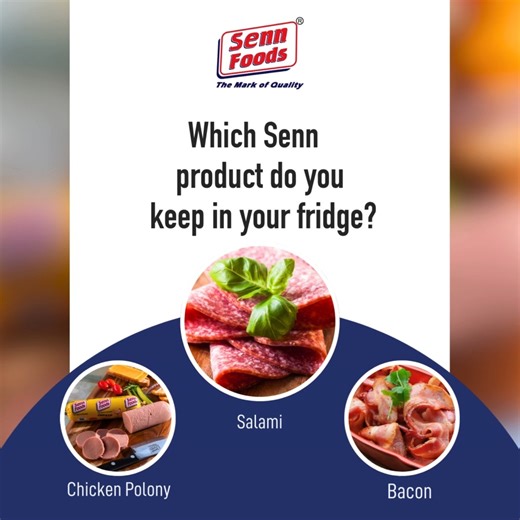 Which Senn Foods product do you keep stocked in your fridge, Ham, Salami, Bacon, Polony or Viennas? Comment below and let us know. Find our products in the frozen section of leading supermarkets. #SennFoods #TheMarkOfQuality | SENN FOODS