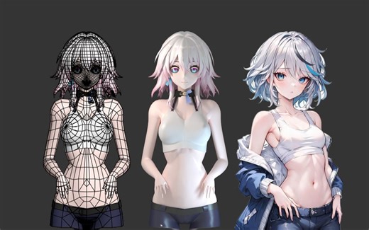 3dmax人体建模最简单方法，不看会后悔系列，零基础3D建模教程