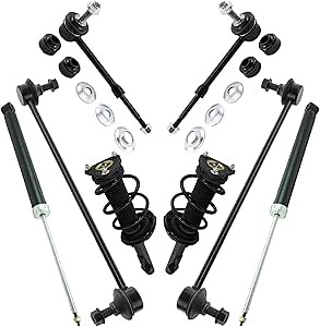 TRQ Front and Rear Suspension Kit Complete Strut & Coil Spring Assembly Shock Absorber Sway Bar Stabilizer Link Compatible with 2013-2019 Ford Escape