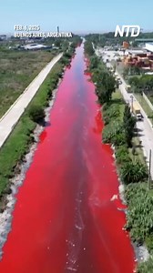 A river mysteriously turns bright red in Argentina. | NTD Life