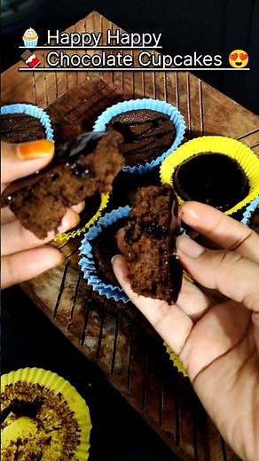 Happy Happy Chocolate Cupcakes 🍫🧁 | Easy & Delicious Recipe 😍